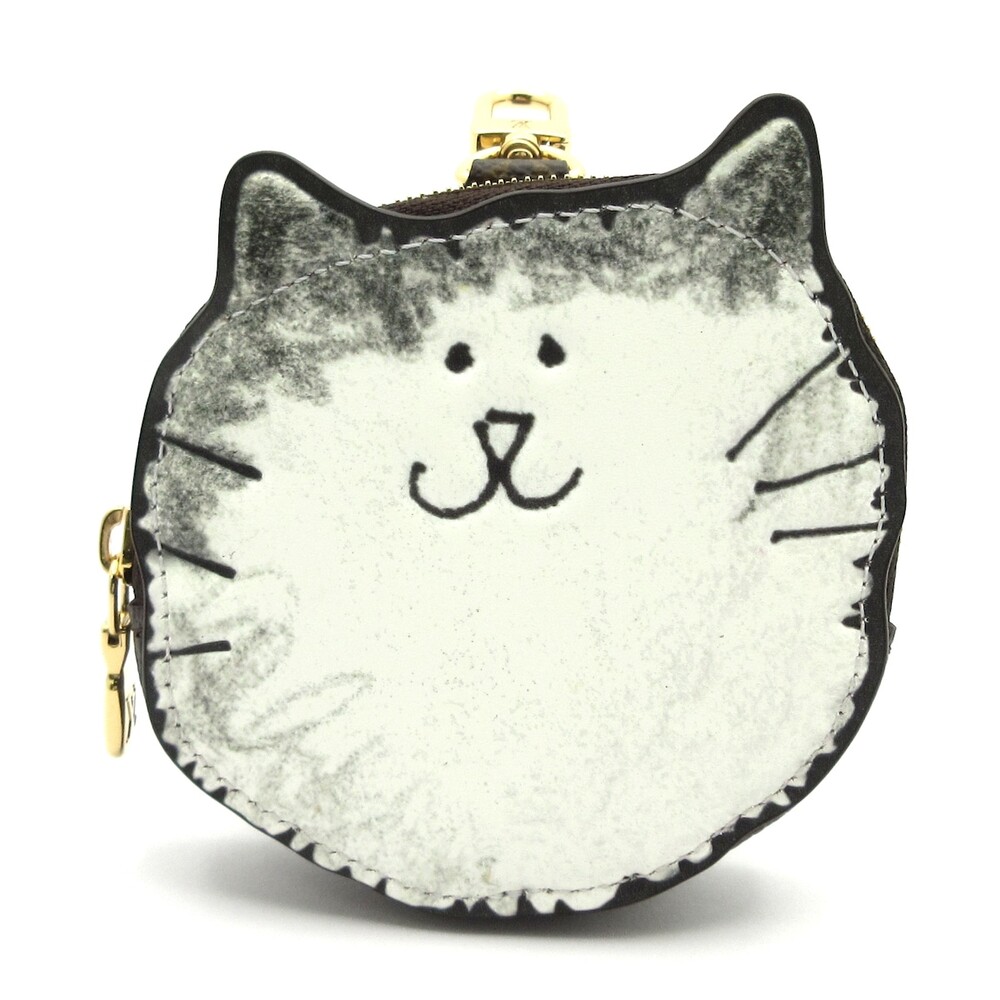 Louis Vuitton Hello Kitty Coin Purse Catgram Coin Case M15139 Cream Gray Dark